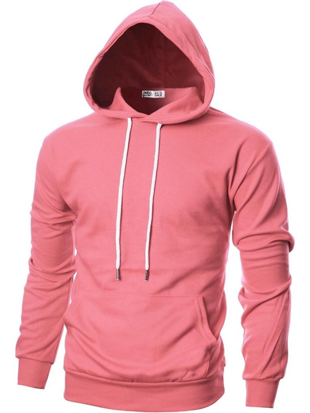 Men's Slim Fit Lightweight Pullover Hoodie - Soft Cotton, Long Sleeve, Kanga